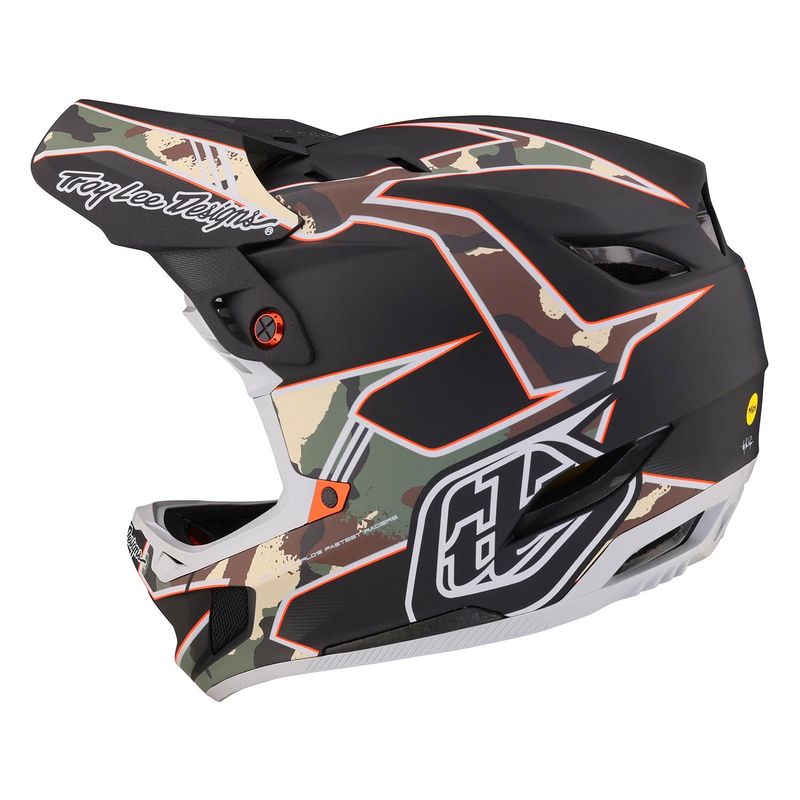 Troy Lee Designs D4 Composite Helmet Matrix Camo Army Green