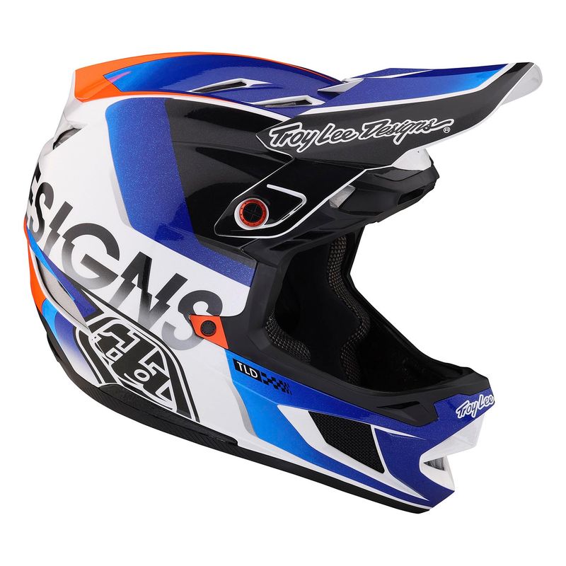 Troy Lee Designs D4 Composite Helmet Qualifier White/Blue