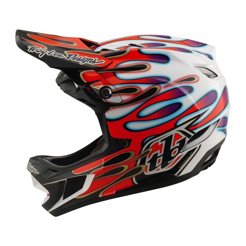 Troy Lee Designs D4 Composite Helmet White/Red