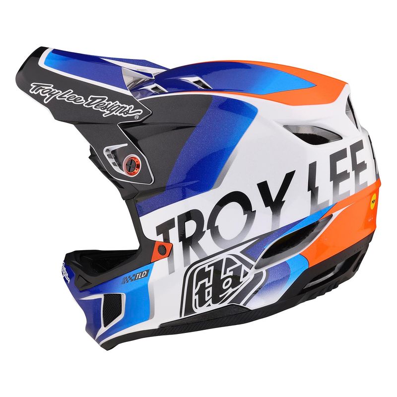Troy Lee Designs D4 Composite Helmet Qualifier White/Blue