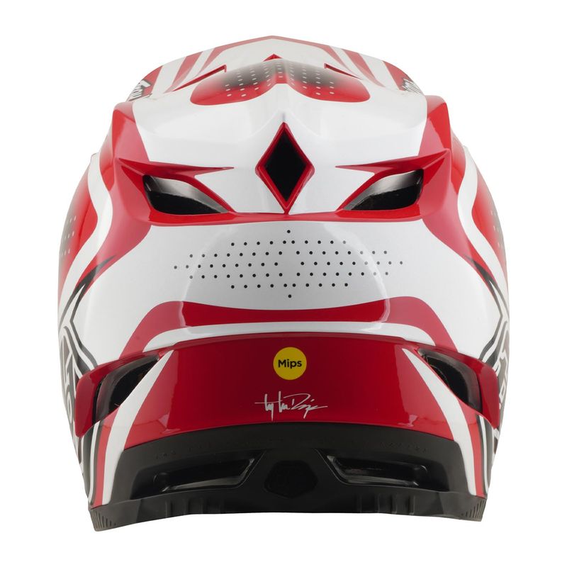 Troy Lee Designs D4 Polyacrylite Helmet Fire/White