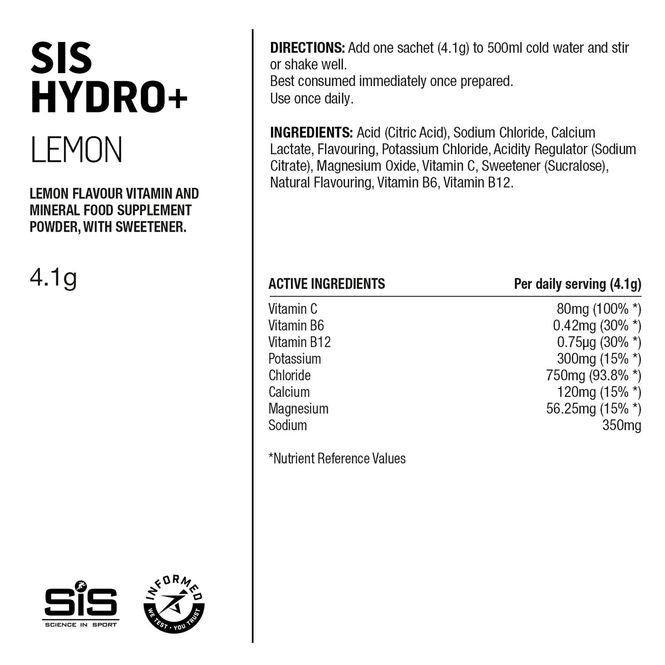 Hovedbilde SIS GO Hydro+ Lemon 6 x 4,5 g