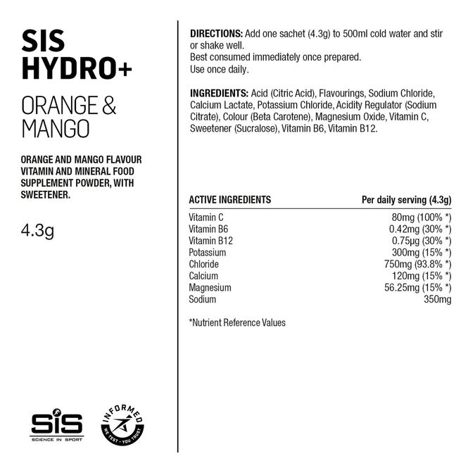 Hovedbilde SIS GO Hydro+ Orange Mango 6 x 4,5 g