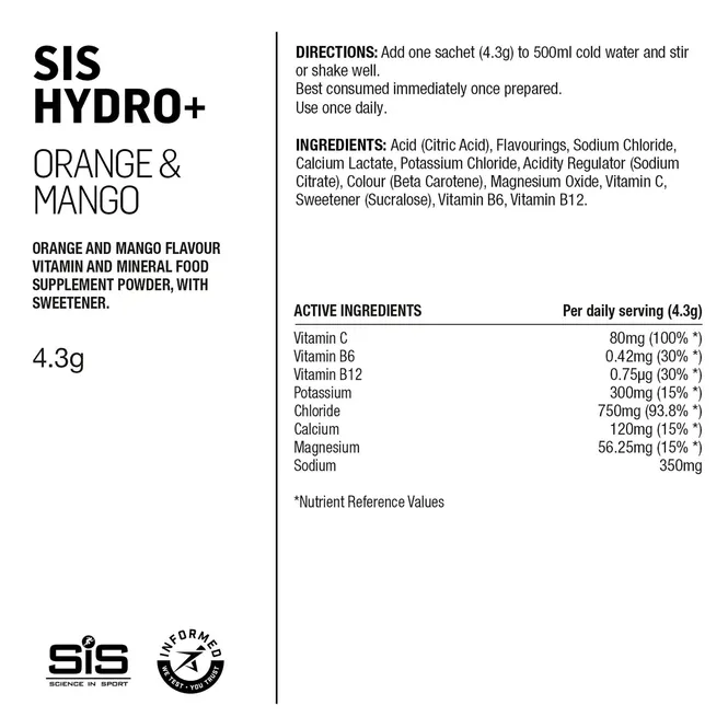Hovedbilde SIS GO Hydro+ Orange Mango 6 x 4,5 g