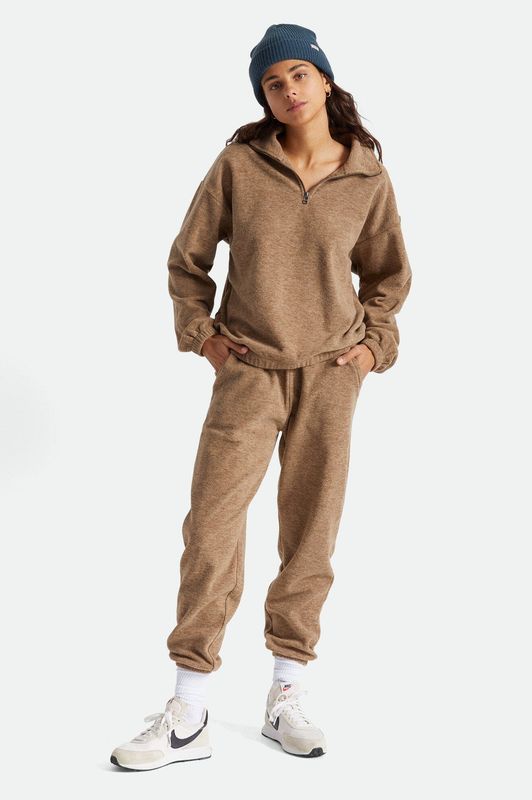 Brixton Derby 1/4 Zip Oatmeal
