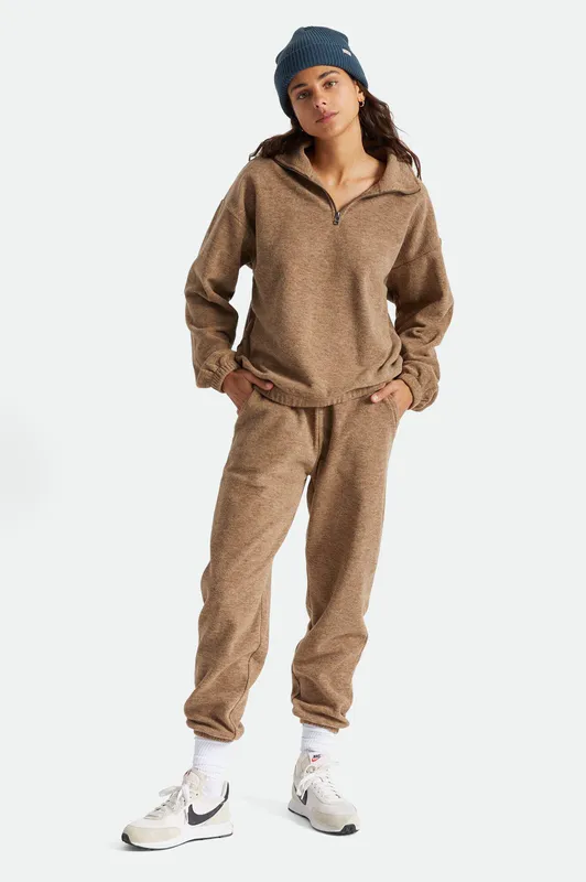 Brixton Derby 1/4 Zip Oatmeal