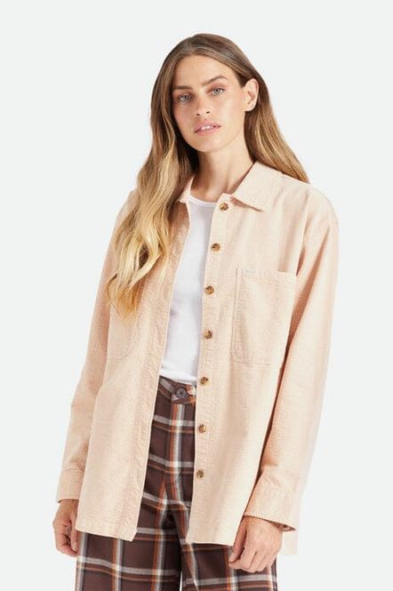 Hovedbilde Brixton Dundee Corduroy Overshirt Rose Dust ...