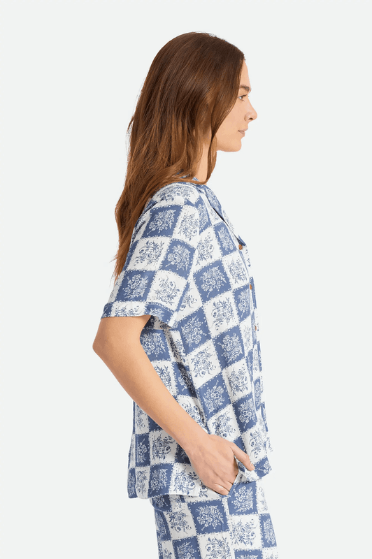 Brixton Bunker Patchwork Boyfriend Shirt W Woven-Joe Blue