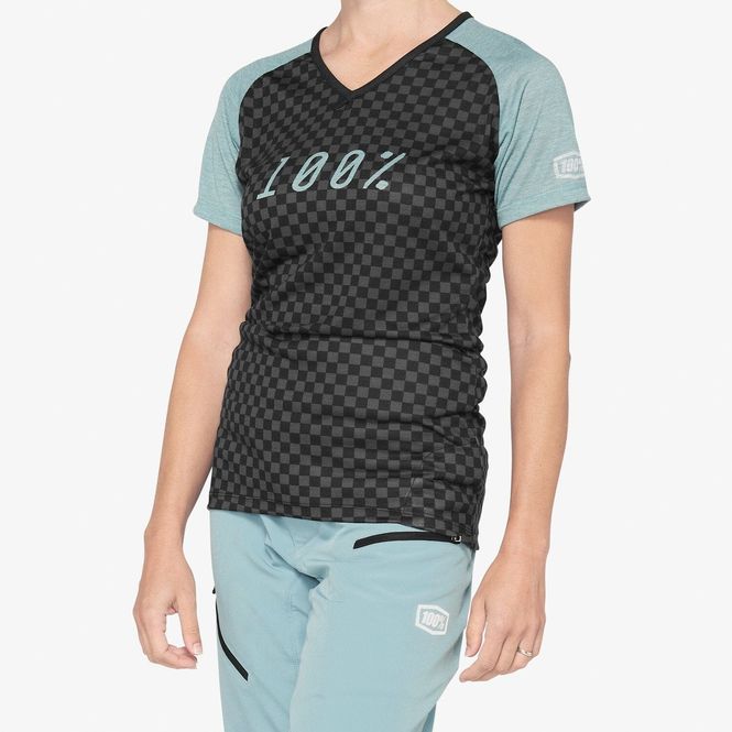 Hovedbilde 100% AIRMATIC Women's Jersey Seafoam Checkers