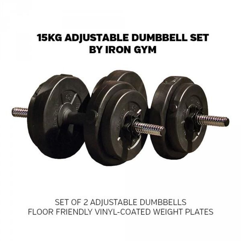 Iron Gym® Adjustable Dumbbell Set - 15Kg